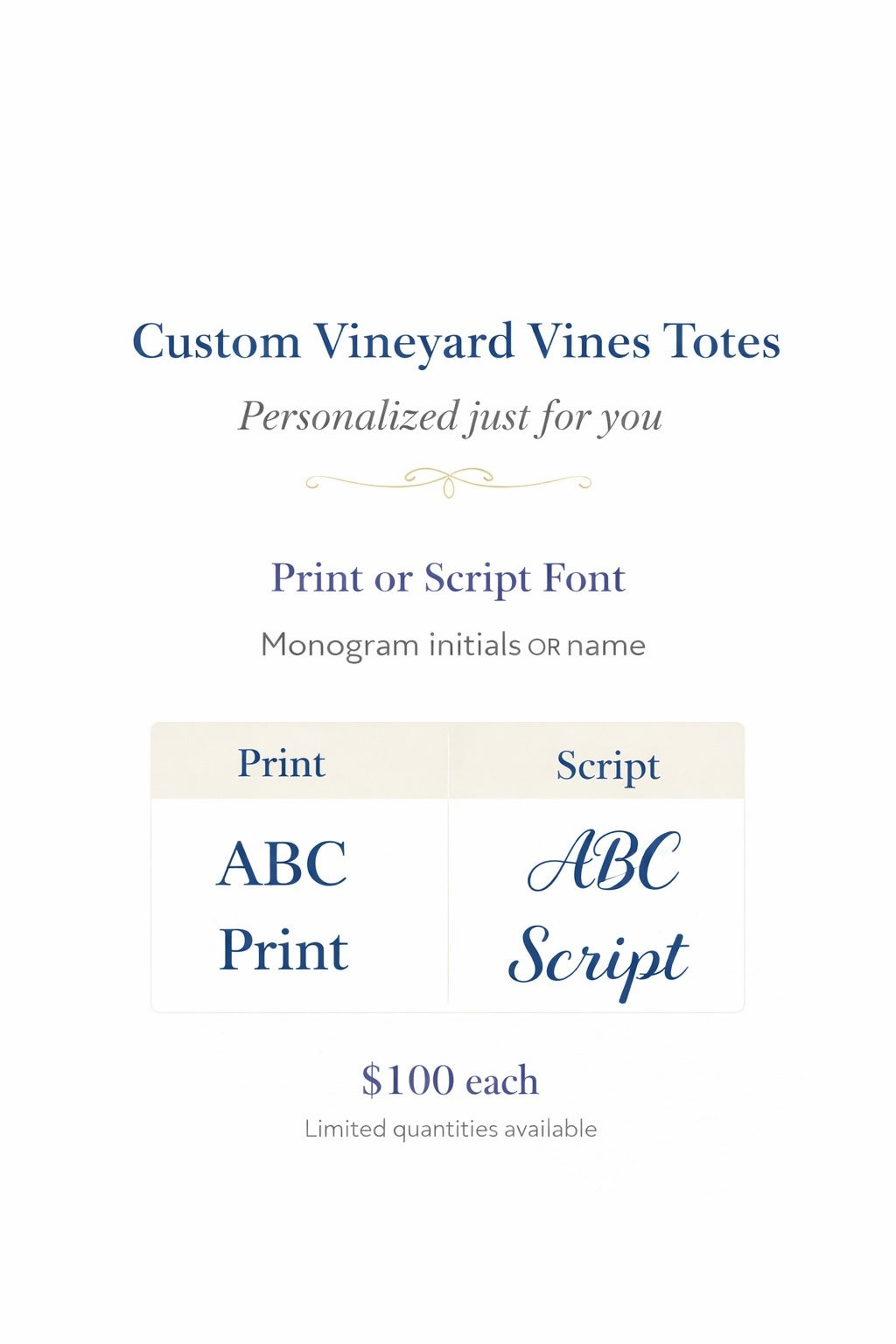 Custom Vineyard Vines Captain Tote Bag